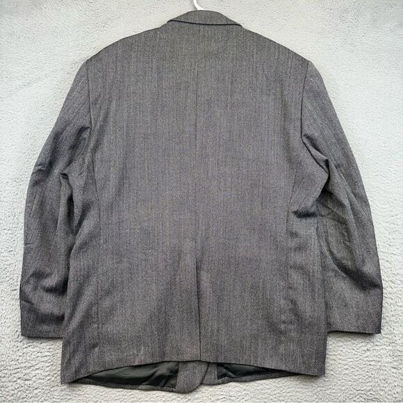 Joseph Feiss Blazer Mens‎ 50R Gray Lambs Wool 2 Button Business Casual Office - Picture 6 of 16